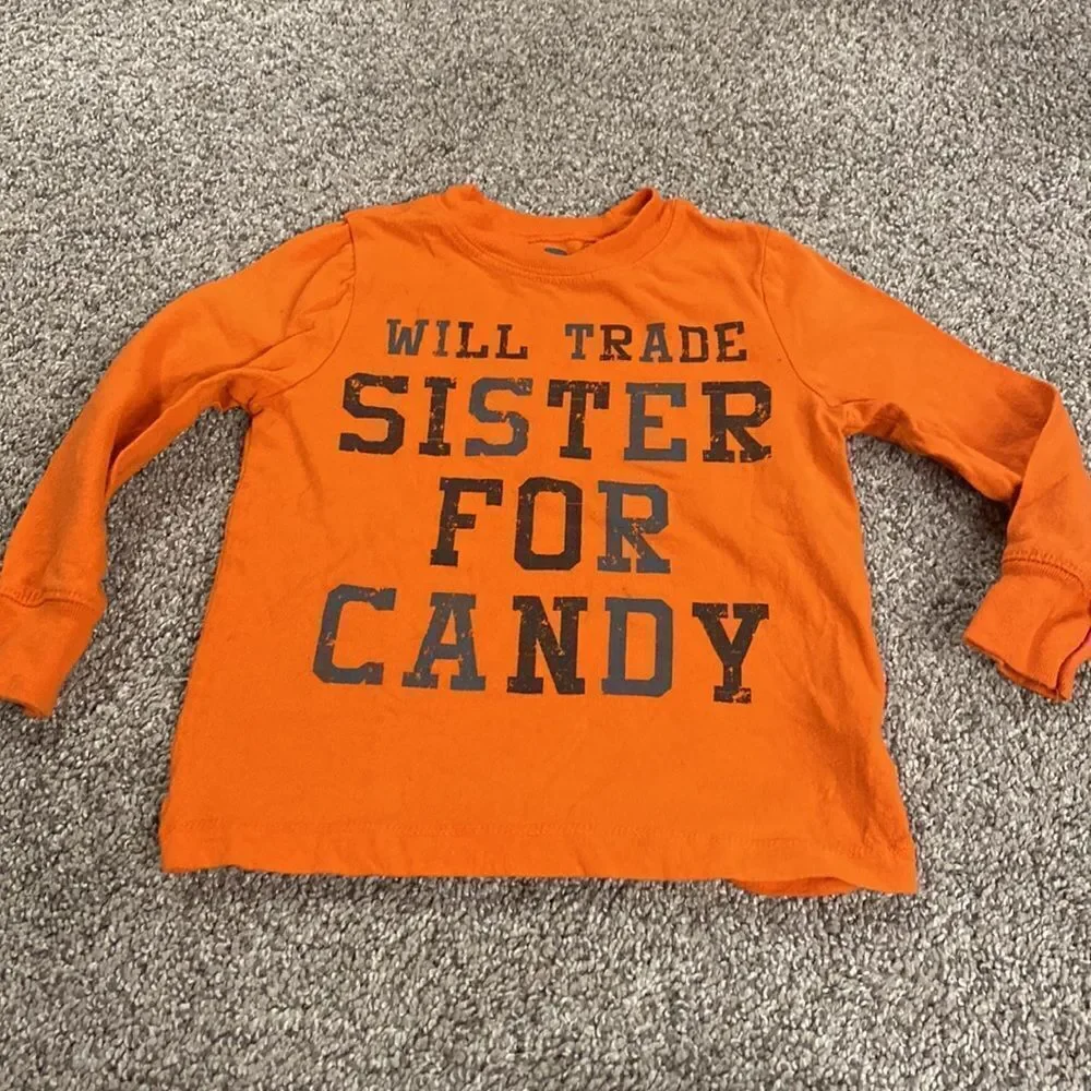 Halloween 🎃 long sleeved tee T shirt orange